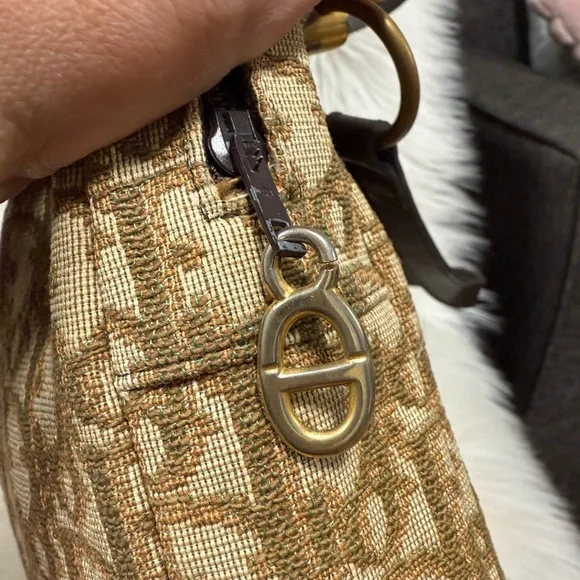 Authentic Dior Tan and Brown Monogram Shoulder Bag - Picture 8 of 16